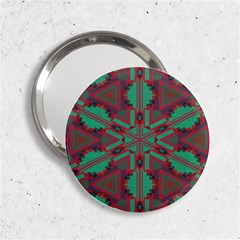 Green Tribal Star 2 25  Handbag Mirror by LalyLauraFLM