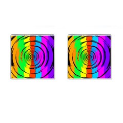 Rainbow Test Pattern Cufflinks (square) by StuffOrSomething
