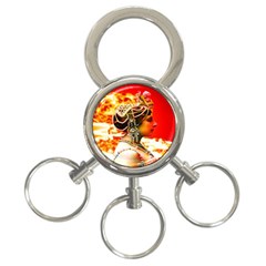 Mata Hari 3-ring Key Chain by icarusismartdesigns