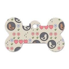 Love Birds Dog Tag Bone (two Sided) by Kathrinlegg