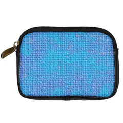 Textured Blue & Purple Abstract Digital Camera Leather Case by StuffOrSomething
