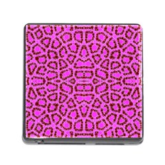 Florescent Pink Animal Print  Memory Card Reader With Storage (square) by OCDesignss