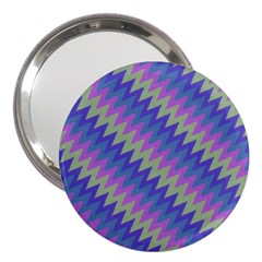 Diagonal Chevron Pattern 3  Handbag Mirror by LalyLauraFLM