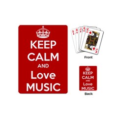 Keep Calm And Love Music 5739 Playing Cards (mini) by SuperFunHappyTime