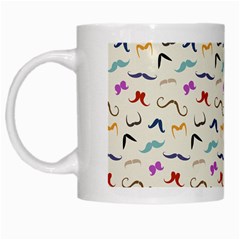 Mustaches White Coffee Mug by boho