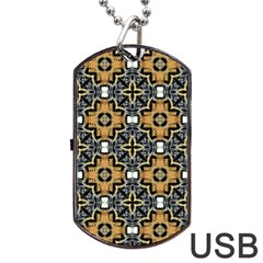 Faux Animal Print Pattern Dog Tag Usb Flash (one Side) by GardenOfOphir