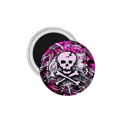 Pink Skull Splatter 1 75  Magnets by ArtistRoseanneJones