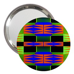 Distorted Shapes Pattern 3  Handbag Mirror by LalyLauraFLM
