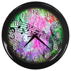 Abstract Music 2 Wall Clocks (black) by ImpressiveMoments