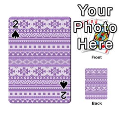 Fancy Tribal Borders Lilac Playing Cards 54 Designs  by ImpressiveMoments