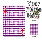 Purple And White Leaf Pattern Playing Cards 54 Designs  Front - Heart4