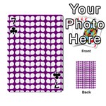 Purple And White Leaf Pattern Playing Cards 54 Designs  Front - Club7