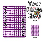 Purple And White Leaf Pattern Playing Cards 54 Designs  Front - Joker1