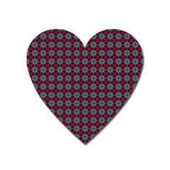 Cute Pretty Elegant Pattern Heart Magnet by GardenOfOphir