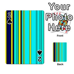 Hot Stripes Aqua Playing Cards 54 Designs  by ImpressiveMoments