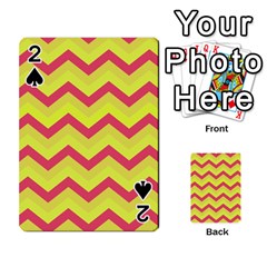 Chevron Yellow Pink Playing Cards 54 Designs  by ImpressiveMoments