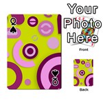 Florescent Yellow Pink Abstract  Playing Cards 54 Designs  Front - SpadeQ