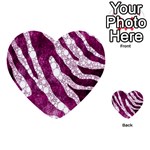 Purple Zebra Print Bling Pattern  Multi-purpose Cards (Heart)  Back 3