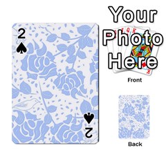 Floral Wallpaper Blue Playing Cards 54 Designs  by ImpressiveMoments
