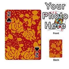 Floral Wallpaper Hot Red Playing Cards 54 Designs  by ImpressiveMoments