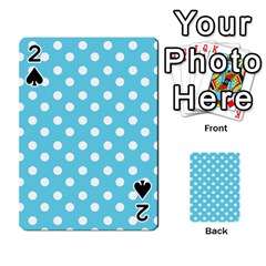 Sky Blue Polka Dots Playing Cards 54 Designs  by GardenOfOphir