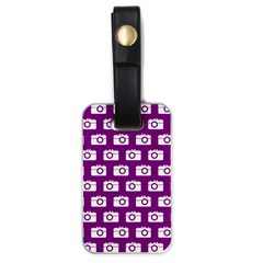 Modern Chic Vector Camera Illustration Pattern Luggage Tags (one Side)  by GardenOfOphir