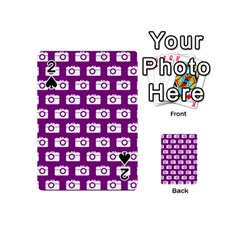 Modern Chic Vector Camera Illustration Pattern Playing Cards 54 (mini)  by GardenOfOphir