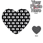 Modern Chic Vector Camera Illustration Pattern Multi-purpose Cards (Heart)  Back 34