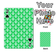 Awesome Retro Pattern Green Playing Cards 54 Designs  by ImpressiveMoments