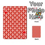 Awesome Retro Pattern Red Playing Cards 54 Designs  Front - HeartJ