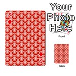 Awesome Retro Pattern Red Playing Cards 54 Designs  Front - Diamond2