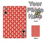Awesome Retro Pattern Red Playing Cards 54 Designs  Front - Club3