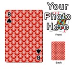 Awesome Retro Pattern Red Playing Cards 54 Designs  Front - Spade8