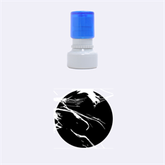 Glowing, Colorful  Abstract Lines Rubber Round Stamps (small) by FantasyWorld7