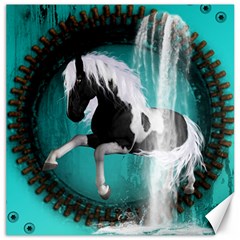 Beautiful Horse With Water Splash  Canvas 20  X 20   by FantasyWorld7
