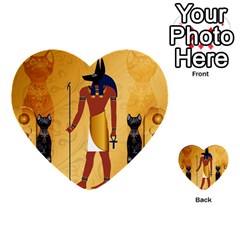 Anubis, Ancient Egyptian God Of The Dead Rituals  Multi-purpose Cards (heart)  by FantasyWorld7