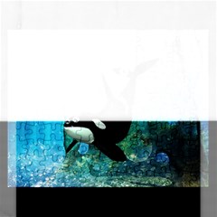 Orca Swimming In A Fantasy World Rectangular Jigsaw Puzzl by FantasyWorld7