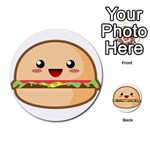 Kawaii Burger Multi-purpose Cards (Round)  Back 2
