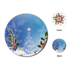 Christmas Tree Playing Cards (round)  by FantasyWorld7