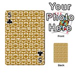 Olive And White Owl Pattern Playing Cards 54 Designs  Front - Club5