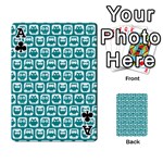 Teal And White Owl Pattern Playing Cards 54 Designs  Front - ClubA