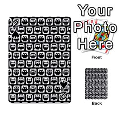 Black And White Owl Pattern Playing Cards 54 Designs  by GardenOfOphir