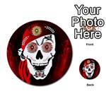Funny Happy Skull Multi-purpose Cards (Round)  Back 39
