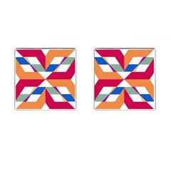Shapes In Triangles Cufflinks (square) by LalyLauraFLM