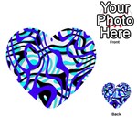 Ribbon Chaos Ocean Multi-purpose Cards (Heart)  Front 3