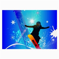 Snowboarding Large Glasses Cloth (2-side) by FantasyWorld7