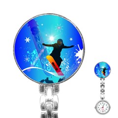 Snowboarding Stainless Steel Nurses Watches by FantasyWorld7