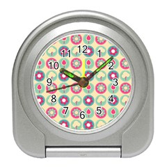Chic Floral Pattern Travel Alarm Clocks by GardenOfOphir