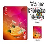 Beautiful Roses With Dragonflies Playing Cards 54 Designs  Front - Diamond5