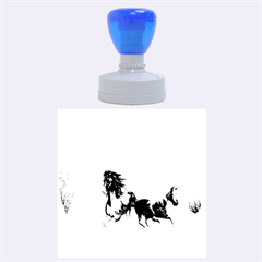 Beautiful Horses Running In A River Rubber Round Stamps (large) by FantasyWorld7
